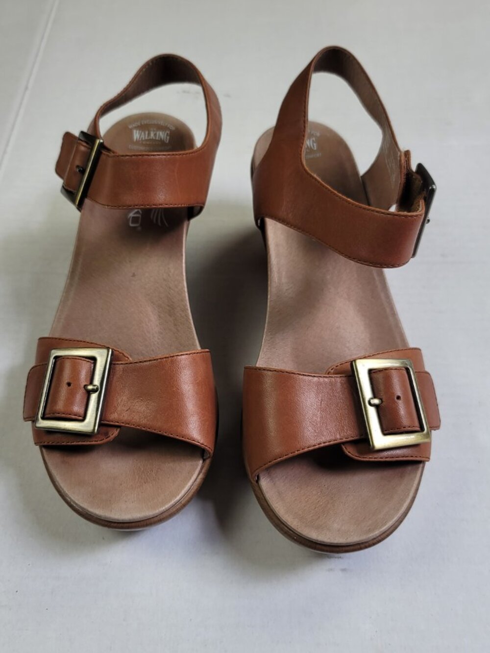 Dansko Jamey Leather Wedge Sandals Size 40 US 9.5-10 Brown Earthy Classic - Picture 8 of 10